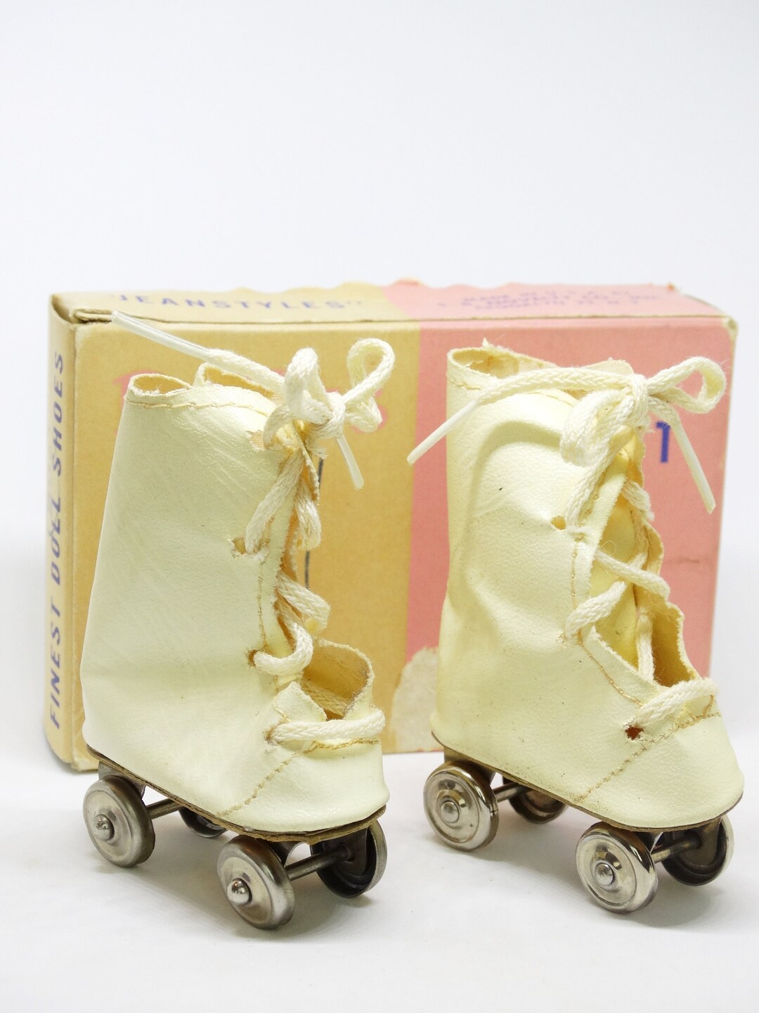 1950s Dollys Finest Doll Shoes Roller Skates New in Box Jeanstyles