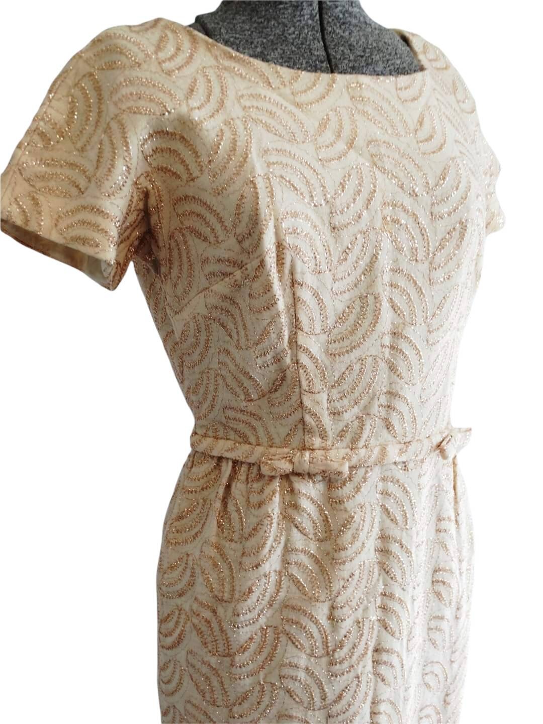 leslie fay gold dress Leslie Fay Original Maxi Dress And Jacket Size Small Gold Sparkle Gold Lame Belt
