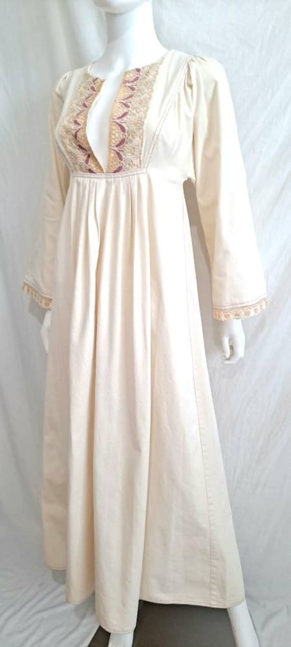 California Charmer Cotton Peasant Prairie Maxi Dr… - image 1