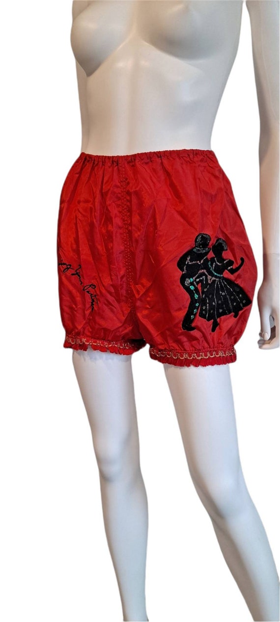 1950s Red Novelty Square Dance Panties Bloomers S… - image 5