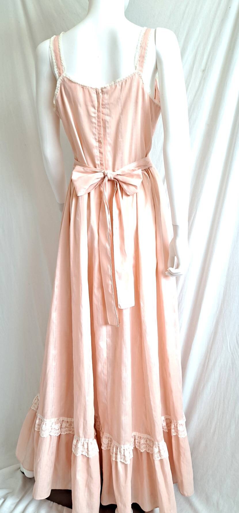Vintage Gunne Sax Prairie Maxi Dress Lace Trim Peasant Dress Jessica ...