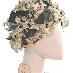 Christian Dior Chapeaux New Old Stock With Original Tag Silk Flower Hat