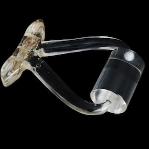 1940s Clear Reverse Carved Lucite Ice Block Cube Ice Tong Novelty Brooch