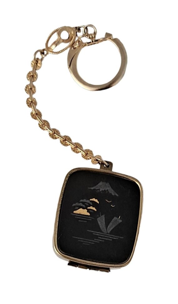 1980s Sankyo Music Box Keychain Black and Gold Etsy