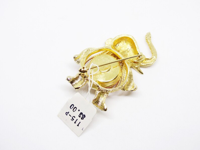 1950s Joseph Warner New York Novelty Pink Elephant Brooch