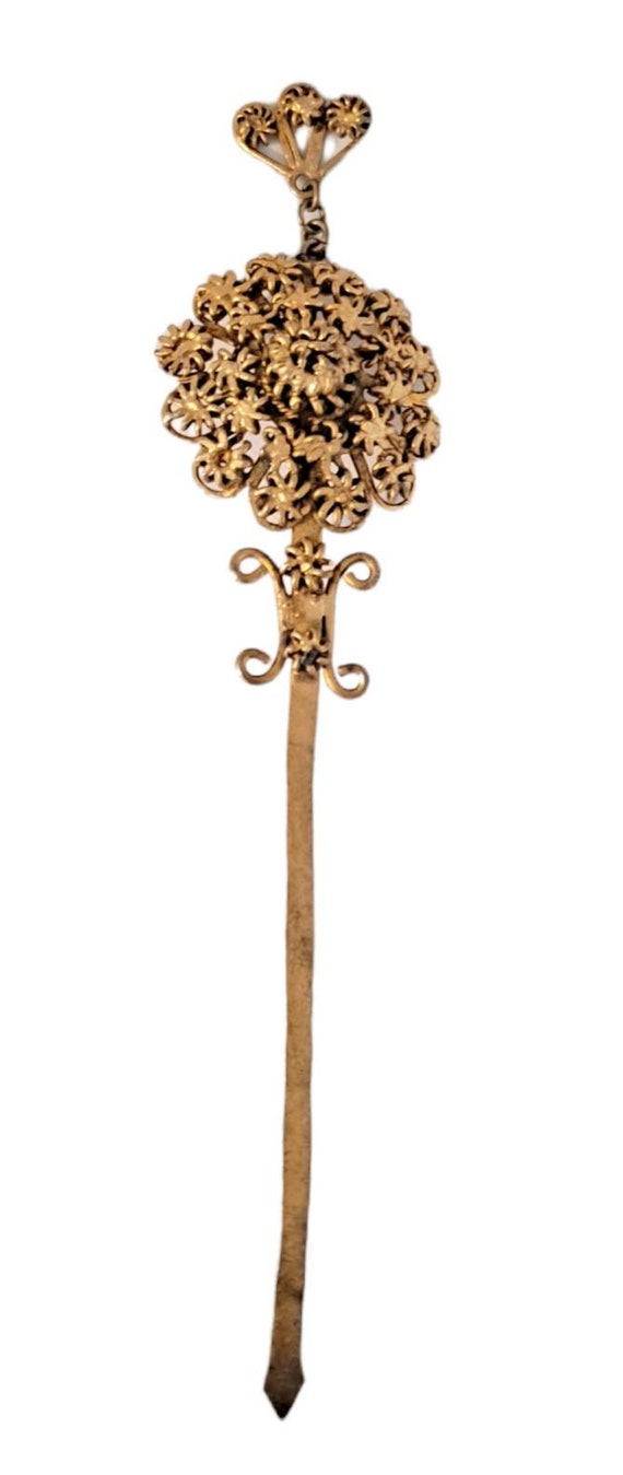 Antique Gold Metal Hair Forks Hair Picks Hair Sticks … Gem
