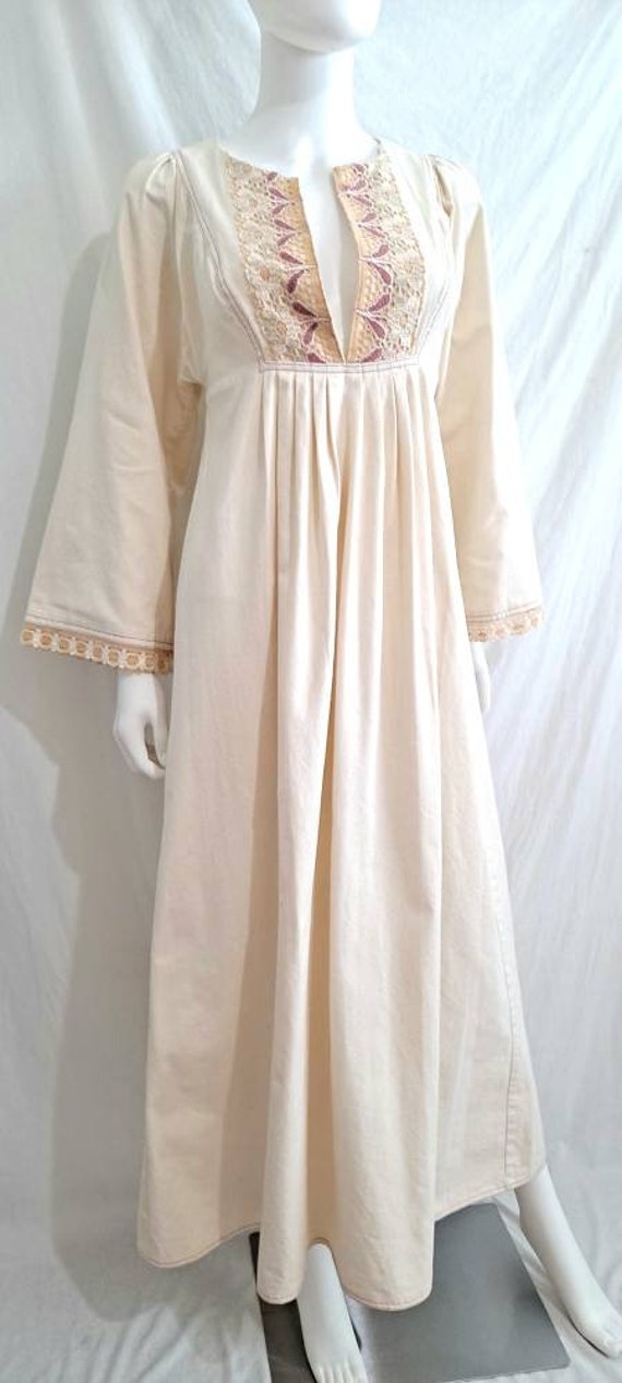 California Charmer Cotton Peasant Prairie Maxi Dr… - image 2