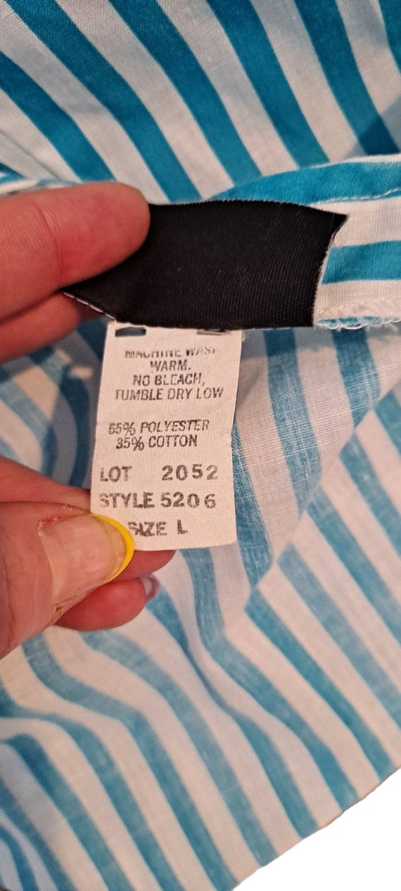 1980s Striped Cotton Jumpsuit - image 8