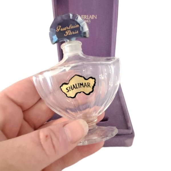 Vintage Guerlain Paris Shalimar Baccarat Perfume Bottle in Original Box