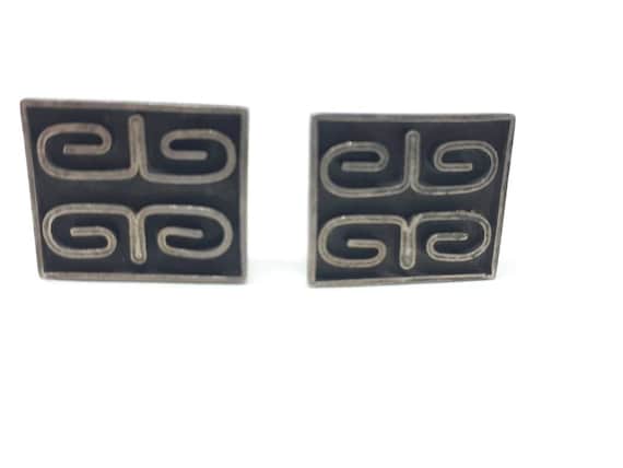 1950s Taxco Sterling Mid Century Modern Cufflinks
