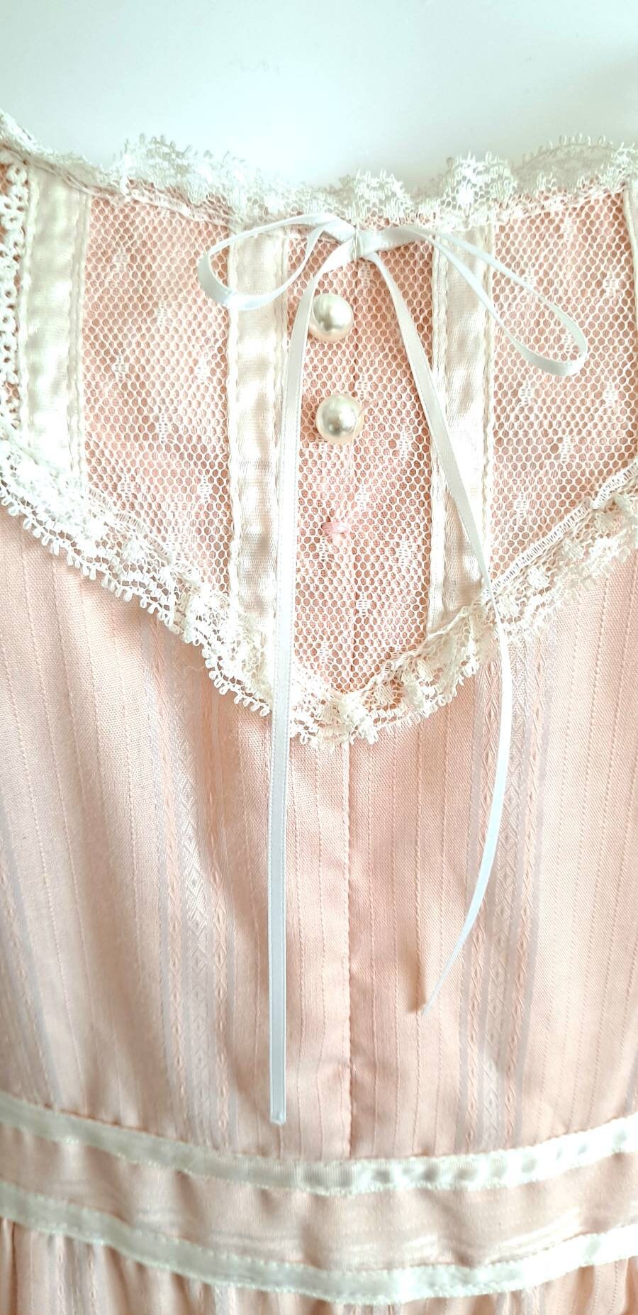 Vintage Gunne Sax Prairie Maxi Dress Lace Trim Peasant Dress Jessica ...