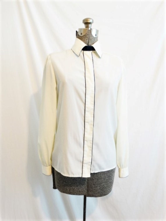 1970s Adolph Schuman Lilli Ann Secretary Blouse C… - image 7