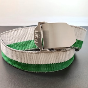 Ceinture réversible écologique faite à la main, tuyaux d'incendie usagés, ceinture, ceinture, artisanat artistique vert, éco-mode