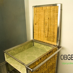 Linen Cabinet, Towel Rack, Linen Closet, Bathroom Storage Stand, Vintage furniture, Upcycled Furniture, Wood Cabinet, Handmade Furniture