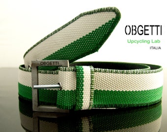 Unique Upcycled Fire Hose Belt - 100% Handmade Recycled Belt Gift - Sustainable Fashion - Zero Waste Gift Idea - Eco-Friendly Gifts Obgetti