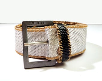 Unique Handmade Reversible Fire Hose Belt, Upcycled Firehose Belt, Handcrafted Belt Recycling Fire Hoses, Ecofriendly Italian Fashion Gift