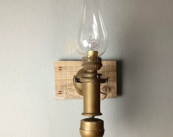 Antique Nautical Style Gimbal Electric Sconce, Solid Brass Italian Gimbal Ship Wall Lamp