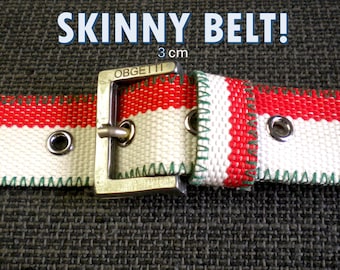 Unique White Upcycled Fire Hose Belt - Handmade Recycled Belts With Silver Metal Buckle | Sustainable Fashion For Him & Her On All Occasions