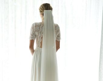 Silk Tulle Wedding Veil - 100 % Natural