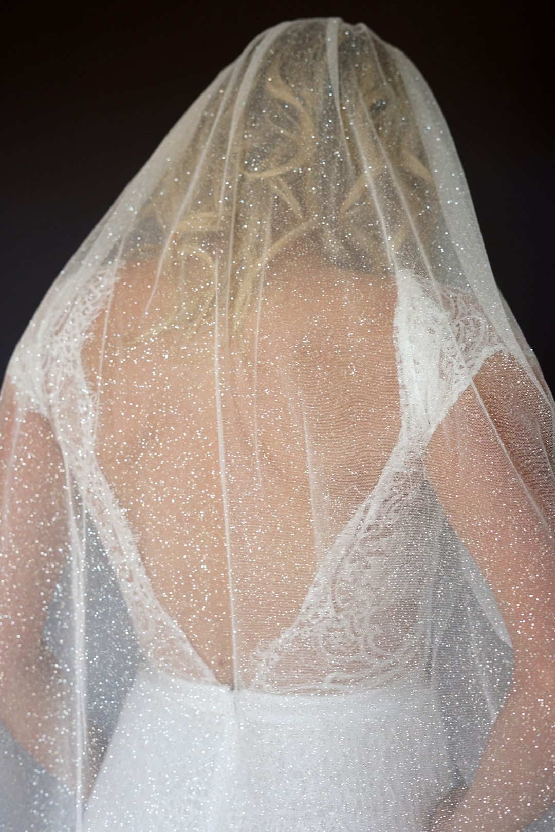 Glitter Sparkle Bridal Veil, STAR Glitter Veil, Elbow Sparkly Wedding