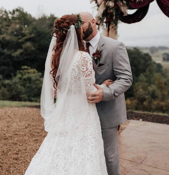 boho bride veil