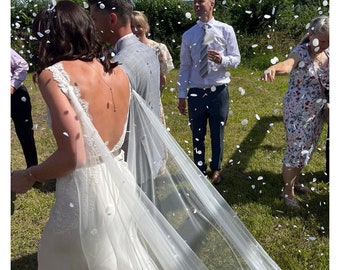 Bridal cape, Wedding Cape, Wedding Bridal cape veil Cape veil, Long Modern veil Draped bridal cape coverup, bridal cover up shoulder train