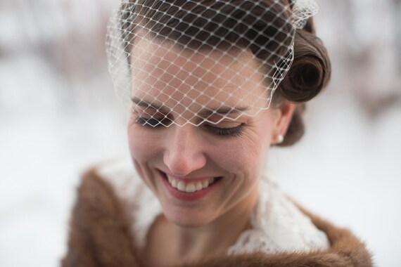 Bandeau Veil, Birdcage Veil, Wedding Veil, Bridal Veil, Russian Veil, Bird Cage Veil
