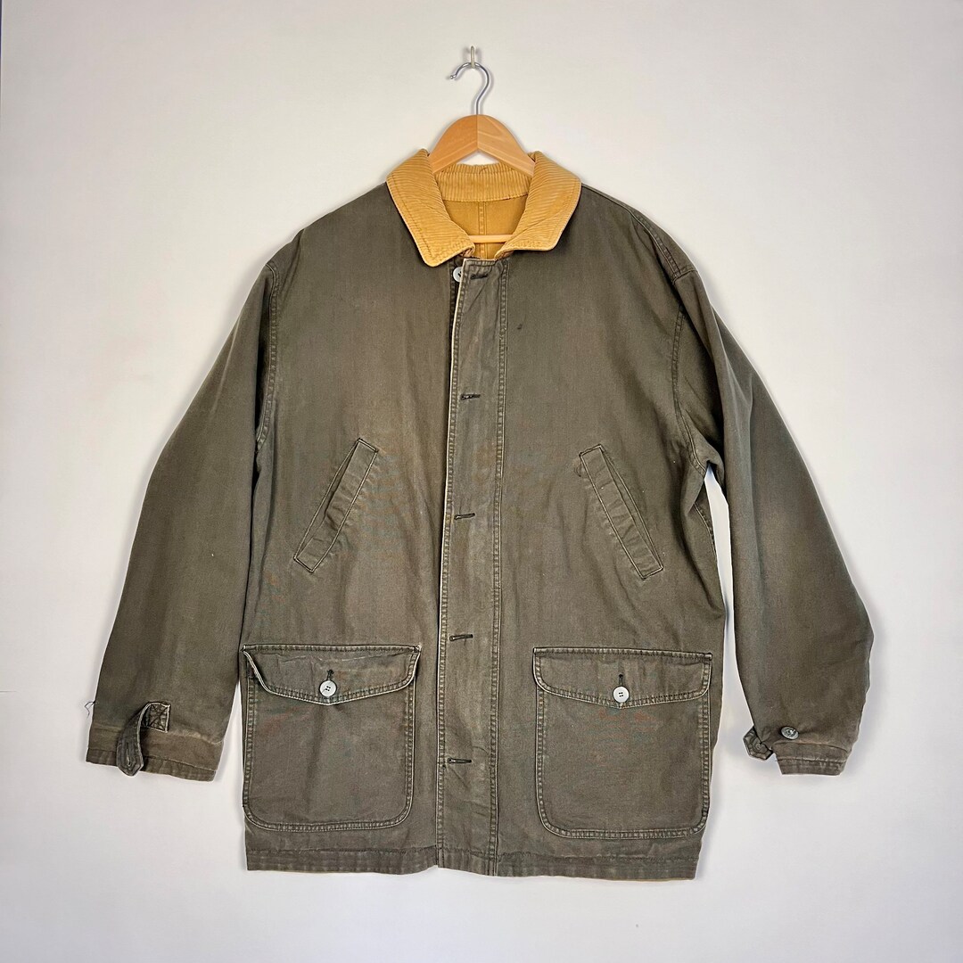 Vintage Barn Coat reversible Etsy