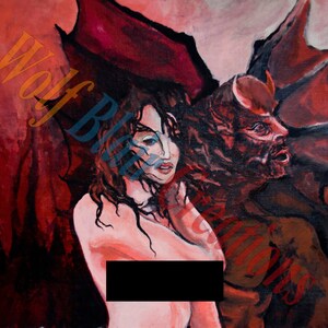 Demon Lady Painting Print 11x17