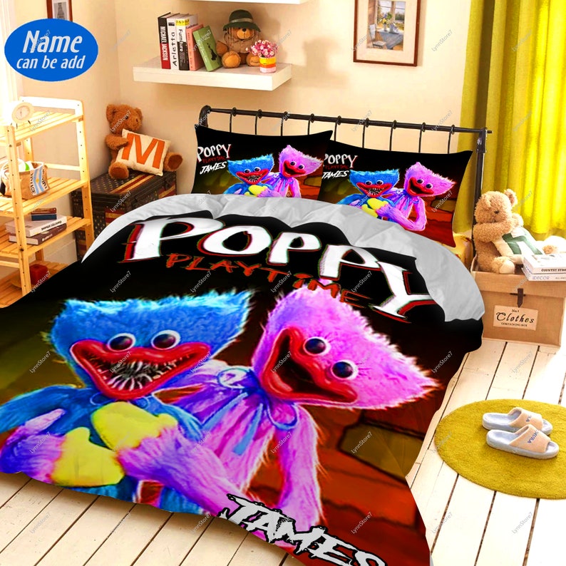 Custom Huggy Wuggy and Kissy Missy Duvet Cover Bedding Set Etsy Australia