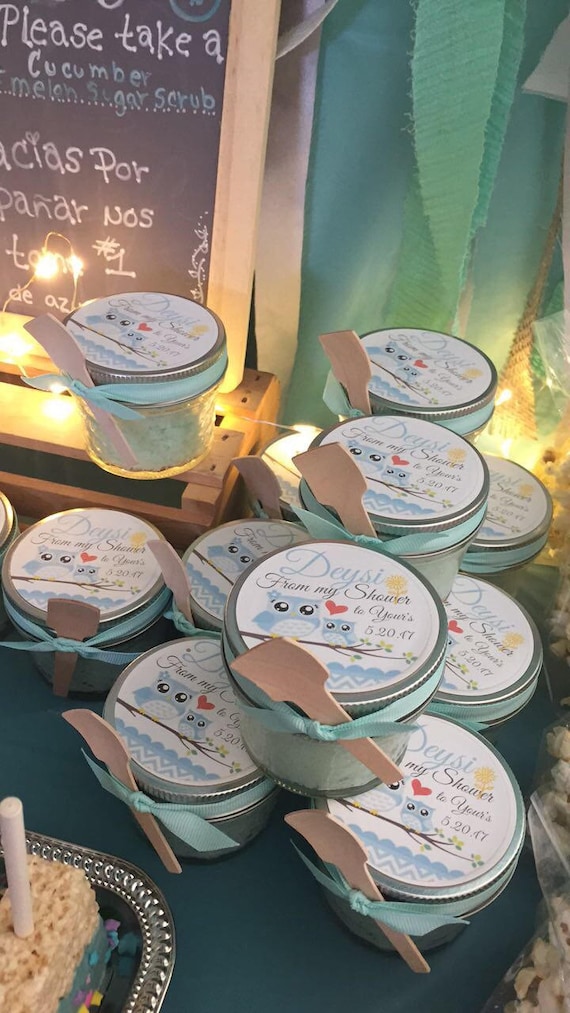 sugar scrub baby shower favors