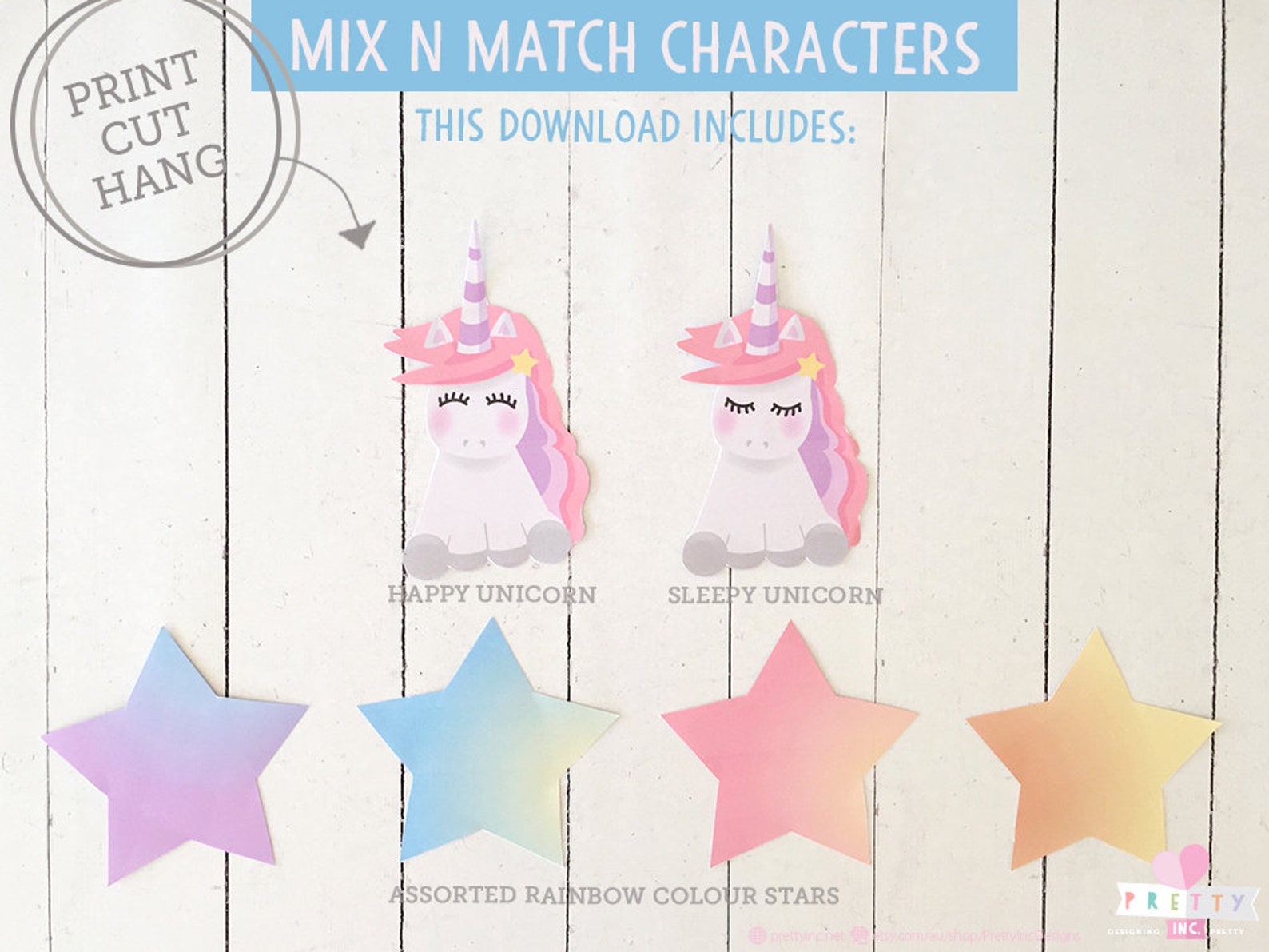 Unicorn Baby Shower Decorations Baby Shower Decorations Etsy