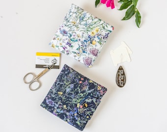 Liberty 'Wild Flowers' Sewing Case: Travel Sewing Kit with Wildlife Button