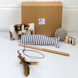 Cat toys and gifts - The kitty cuddle collection - a gift box of handmade cat toys for the cat, kitten or cat lover in your life