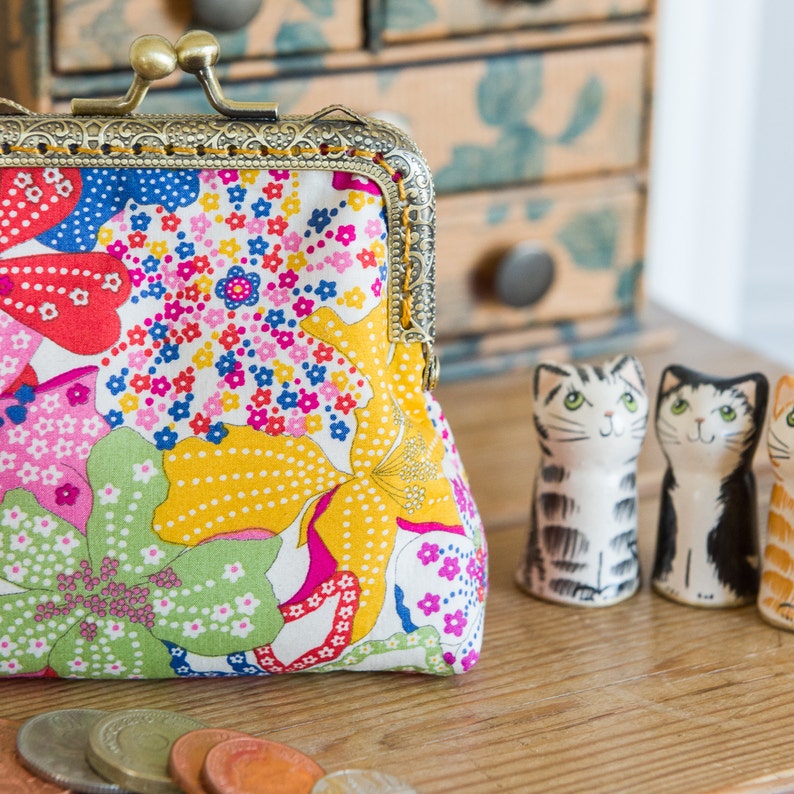 Coin Purse Made With Mauvey Print Liberty Tana Lawn a Golden Etsy UK
