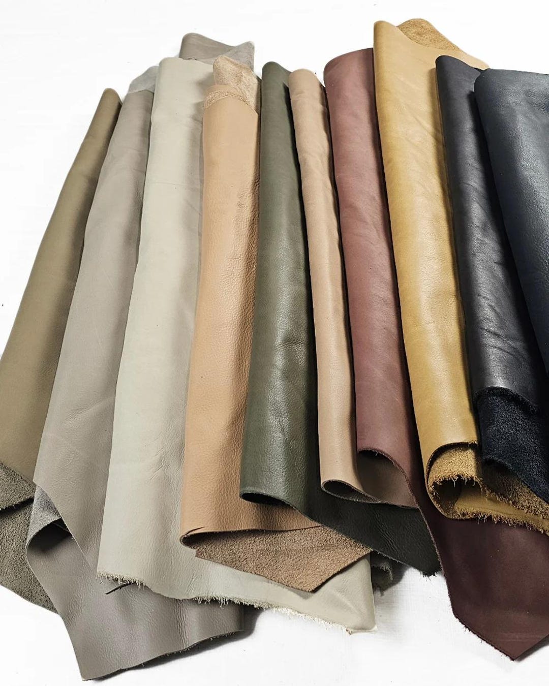 Cowhide Leather Scraps 3-5 Sq Ft | Full-grain Upholstery Offcuts ...