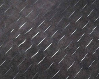 Black soft lambskin hide Netting Nappa Garment Leather Lace