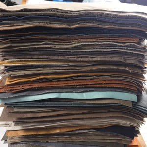 Corrected Grain Cowhide Leather Panels, Craft Leather Sheets, 22x30cm or 30x30cm image 4