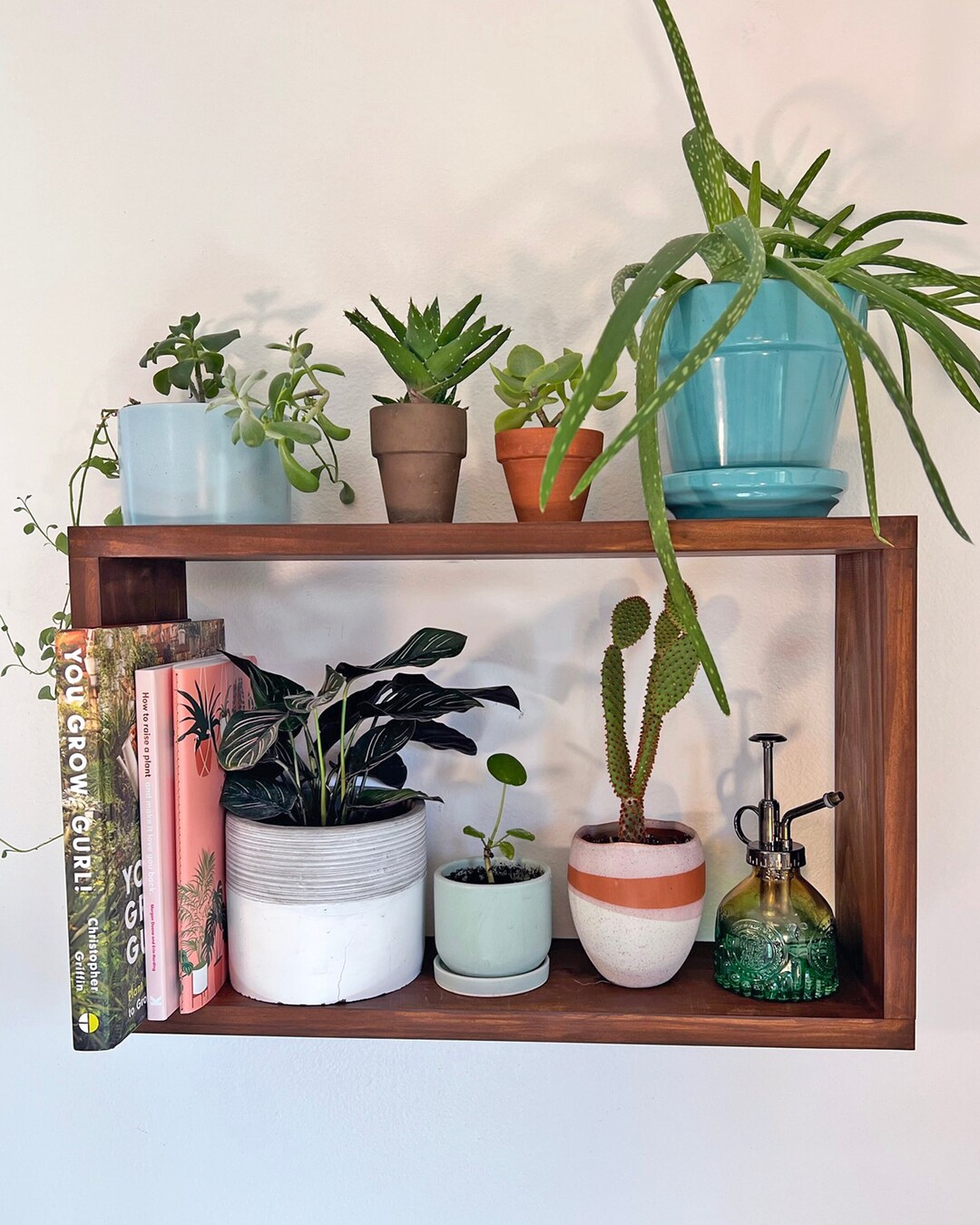 Rectangle Floating Shelf / Floating Bookshelf / Plant Shelf / Wall