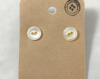 Antique button earrings | Etsy