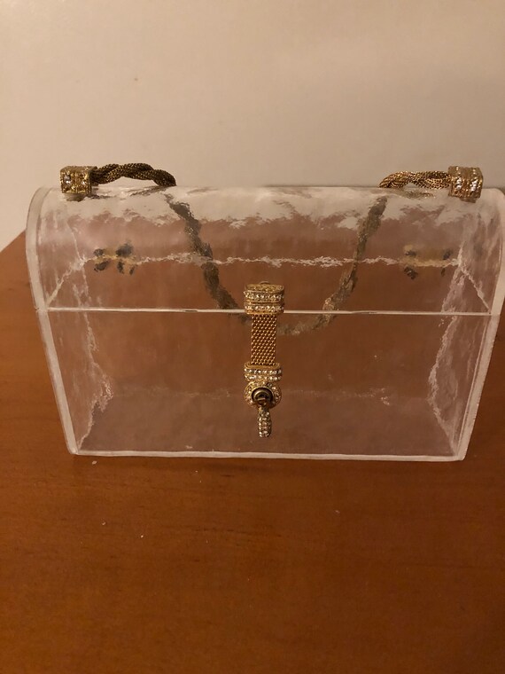 clear lucite handbags
