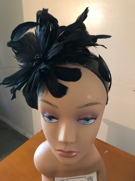 Black Feathered Fascinator