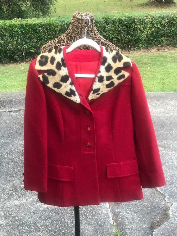 Vintage Red Blazer With Gem vintage-red-blazer-with-gem