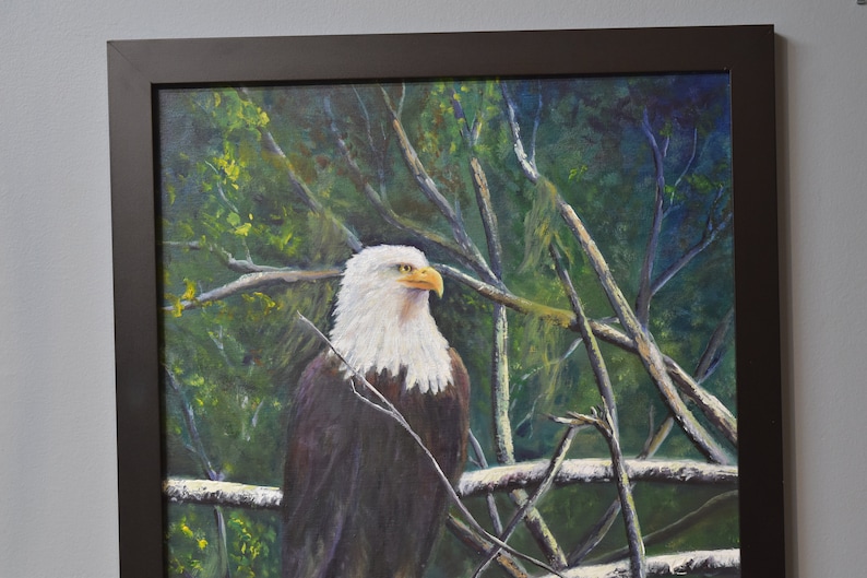 Bald Eagle Oil Painting - Original Wildlife Art (16x20) - Etsy