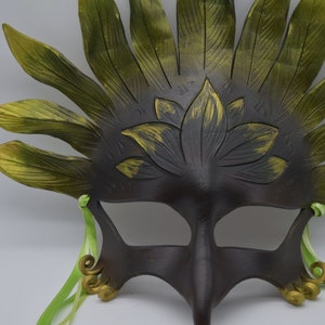 Forest phoenix, fire phoenix dragon, gryphon leather mask - custom orders for ones like it image 6