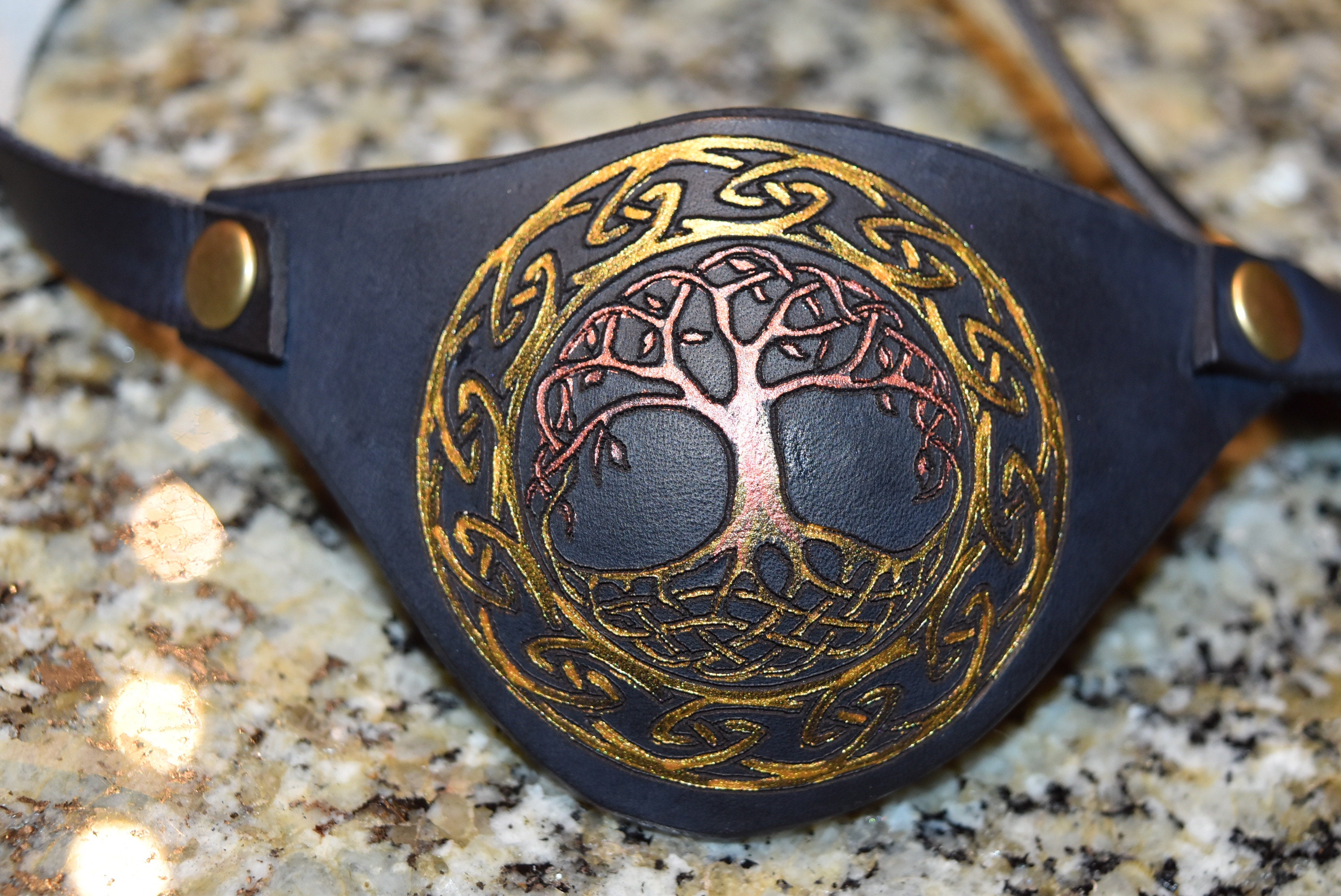 Amazon.com: Handmade Black Brown Tan Real Leather Eye Patch
