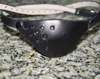 SLIM Leather Eye Patch With Adjustable Buckle Will Work for