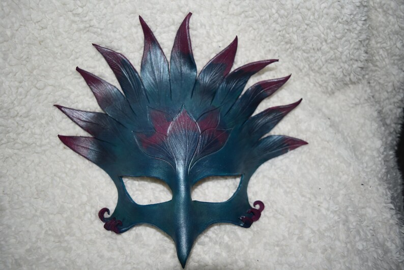 Night phoenix gryphon leather mask dragon custom order in your choice of colour