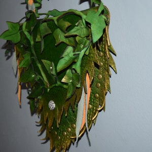 Poison ivy leather purse - ivy costume - green purse - custom order image 9