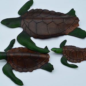 Leather Sea turtle wall hanging image 1